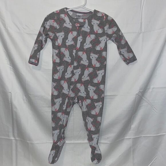 👕Cat fleece footed pajama - Picture 1 of 2